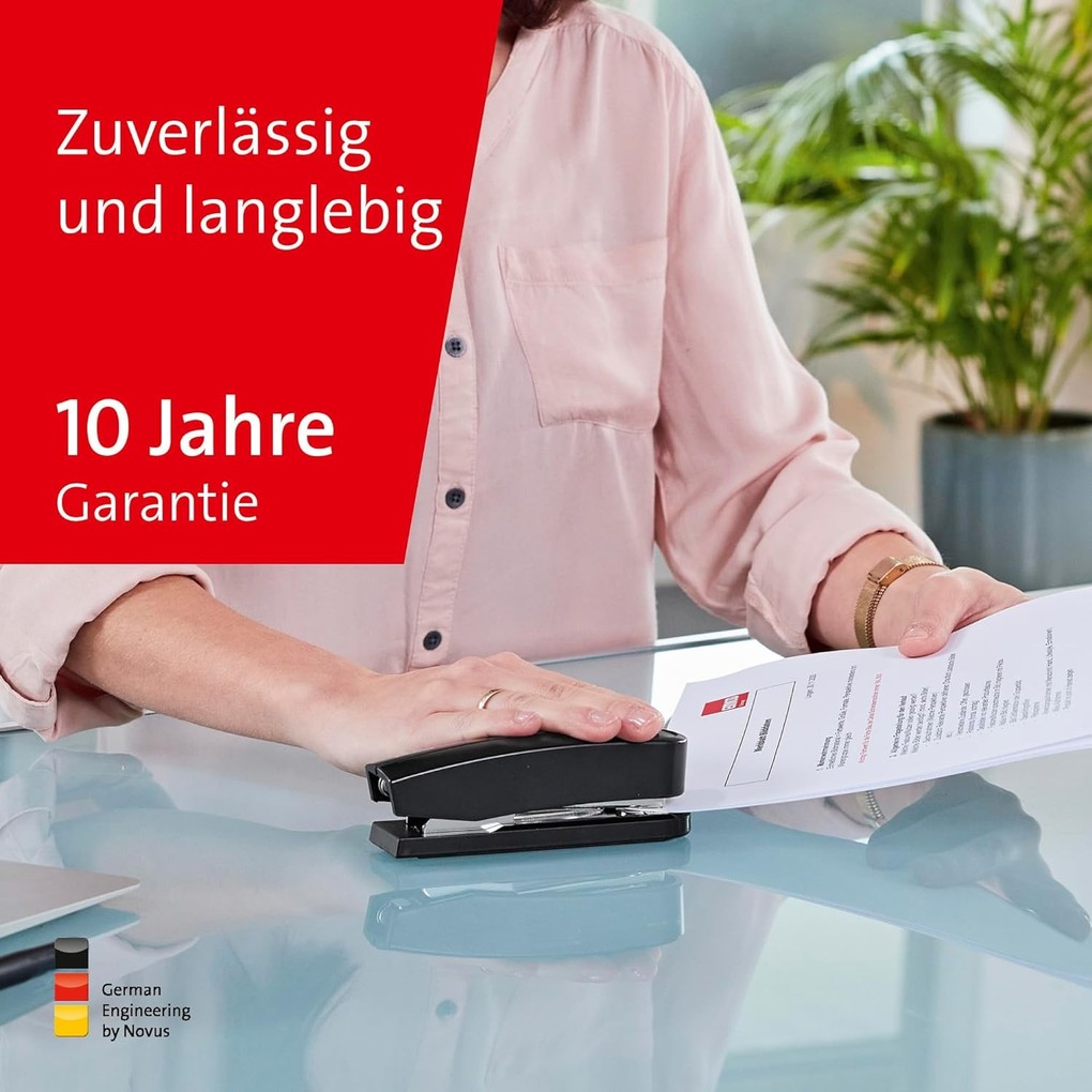 Weitere Ansicht: NOVUS Heftgerät B2, bis 25 Blatt, schwarz, Oberlademechanik