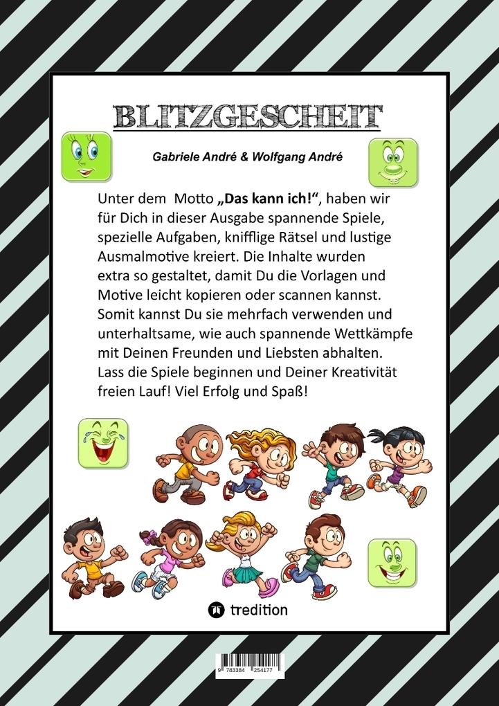 Weitere Ansicht: CRAFTBOOK - 140 SEITEN MIT LUSTIGEN AUSMALMOTIVEN - KNIFFLIGE RÄTSEL - SPANNENDE AUFGABEN - LUSTIGES BASTELSPIEL | Gabriele André, Wolfgang André