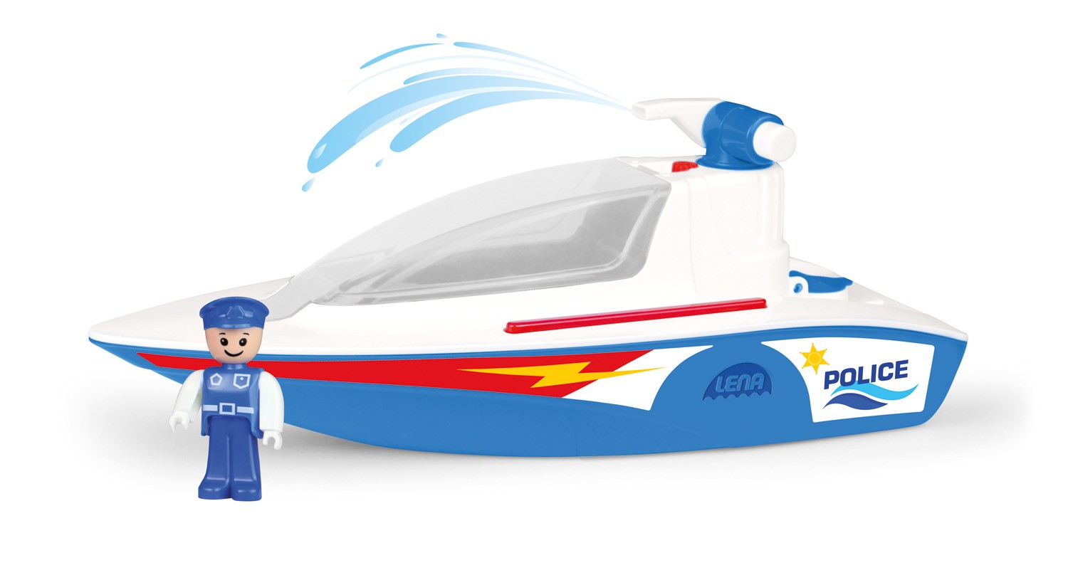 Produktbild: Lena - Boazz Polizeiboot, Schaukarton