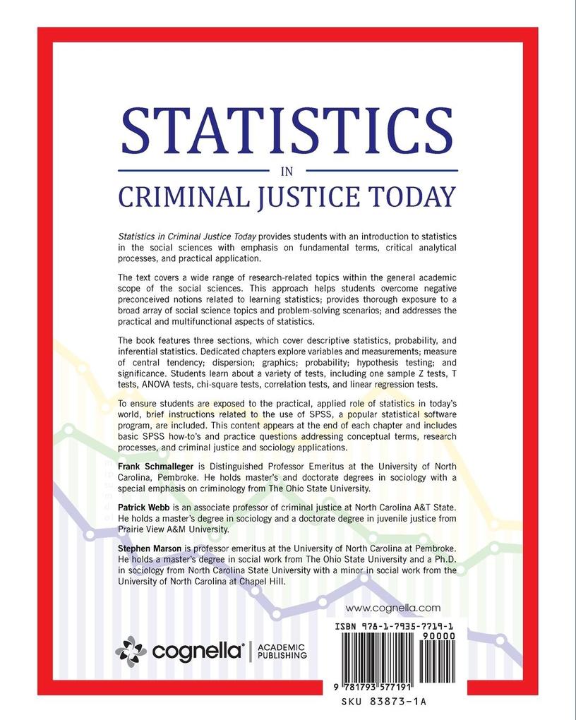 Weitere Ansicht: Statistics in Criminal Justice Today | Frank Schmalleger, Patrick Webb, Stephen Marson