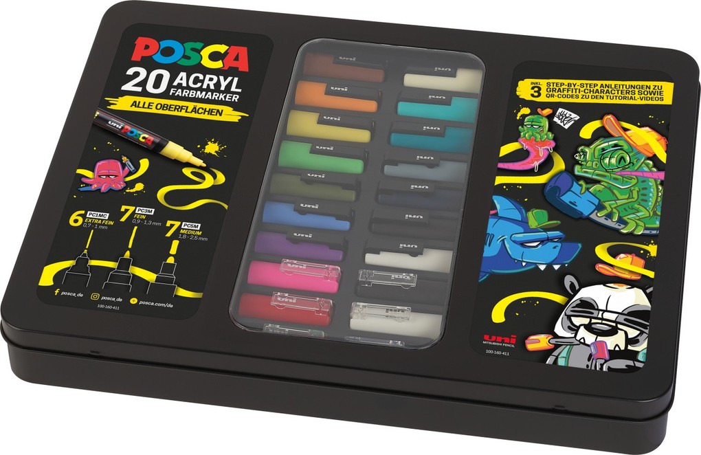 Weitere Ansicht: uni-ball Marker uni POSCA Etui Graffiti 20er Set