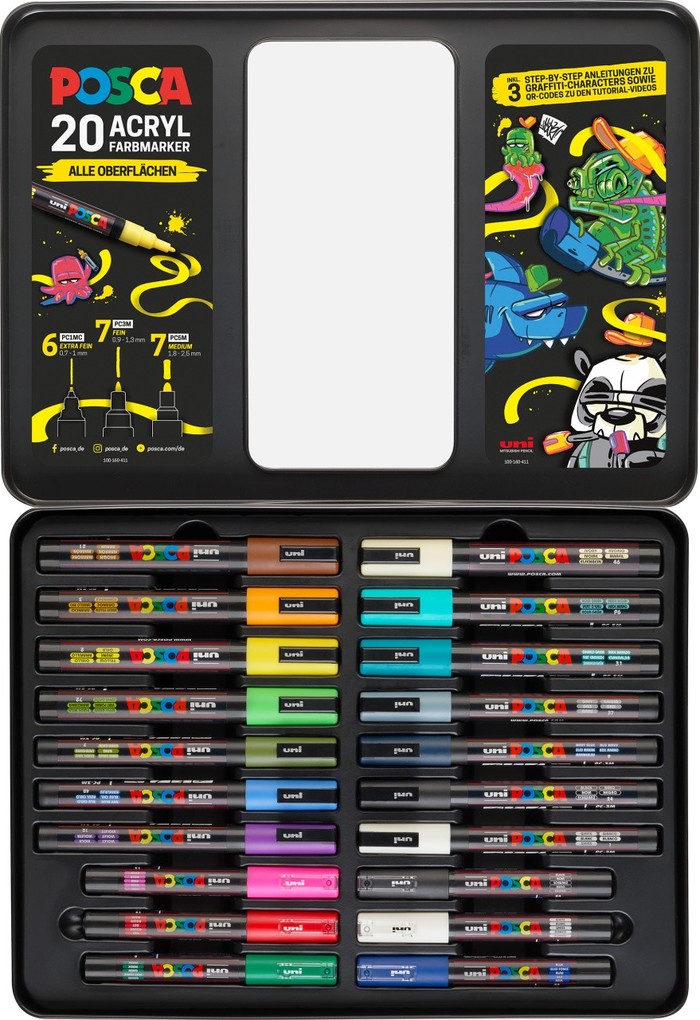 Weitere Ansicht: uni-ball Marker uni POSCA Etui Graffiti 20er Set