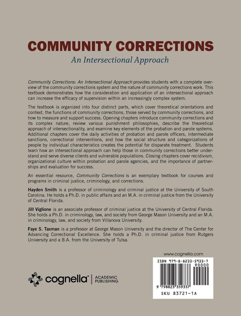Weitere Ansicht: Community Corrections | Hayden Smith, Faye S. Taxman, Jill Viglione