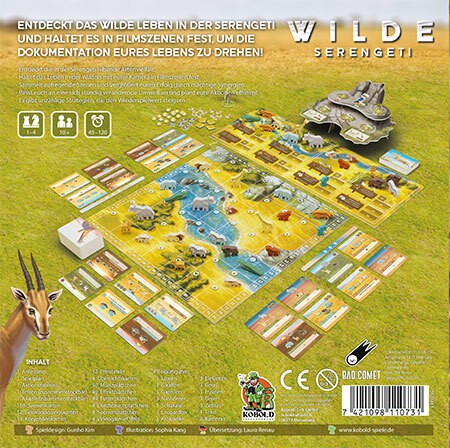 Weitere Ansicht: Kobold Spieleverlag 1027487 - Wilde Serengeti, Familienspiel