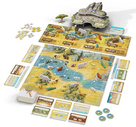 Weitere Ansicht: Kobold Spieleverlag 1027487 - Wilde Serengeti, Familienspiel