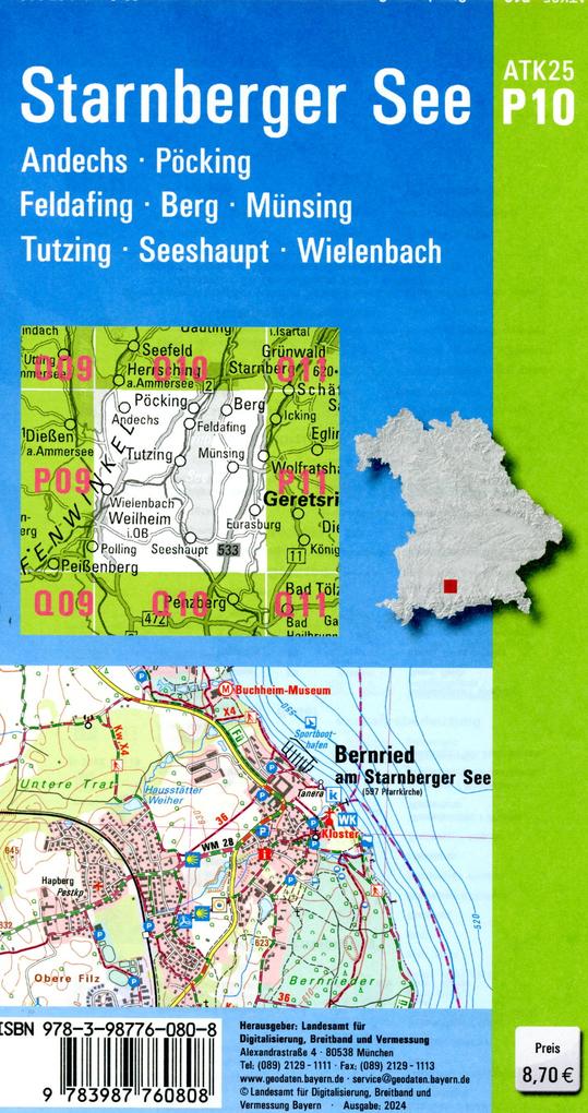 Weitere Ansicht: ATK25-P10 Starnberger See (Amtliche Topographische Karte 1:25000)