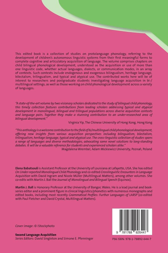 Weitere Ansicht: An Anthology of Bilingual Child Phonology