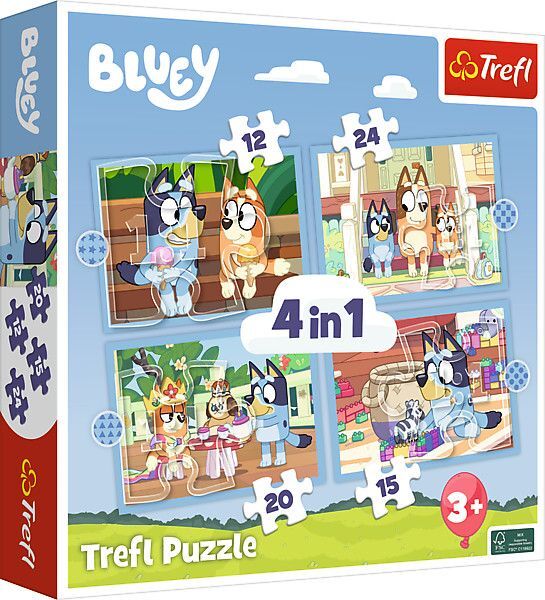 Produktbild: 4 in 1 Puzzle - Bluey