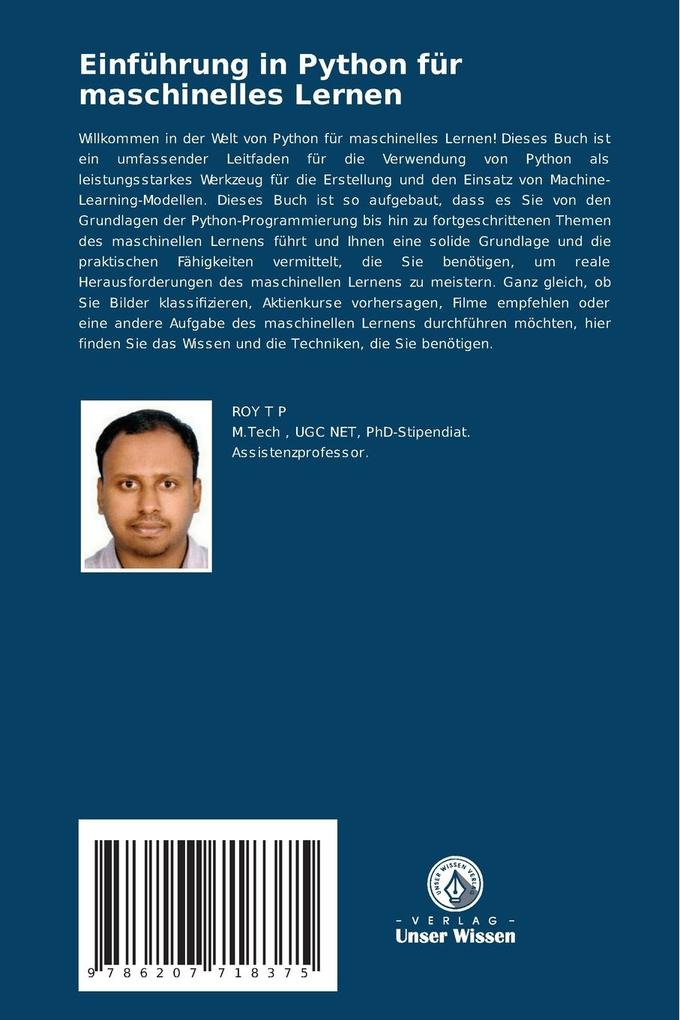 Weitere Ansicht: Einführung in Python für maschinelles Lernen | Roy T P