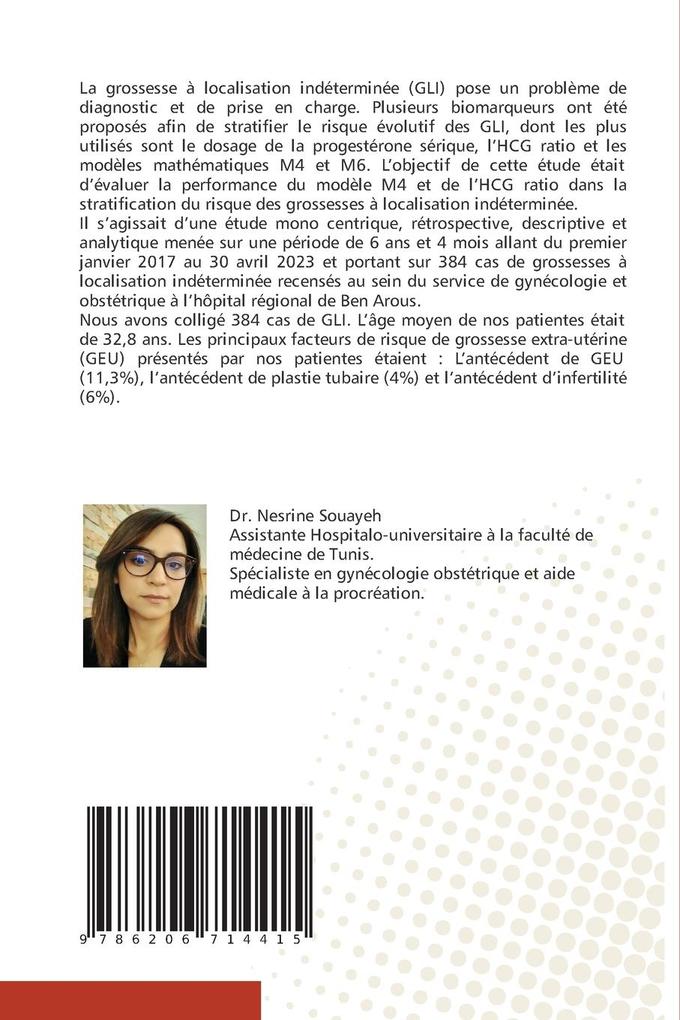 Weitere Ansicht: Modèle M4 et HCG ratio | Nesrine Souayeh, Azza Laaouini, Hajer Bettaieb