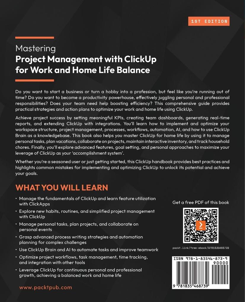 Weitere Ansicht: Mastering Project Management with ClickUp for Work and Home Life Balance | Edward Unger