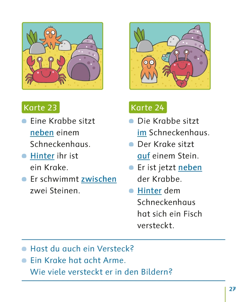 Weitere Ansicht: Präpositionen - über, unter, auf, vor...