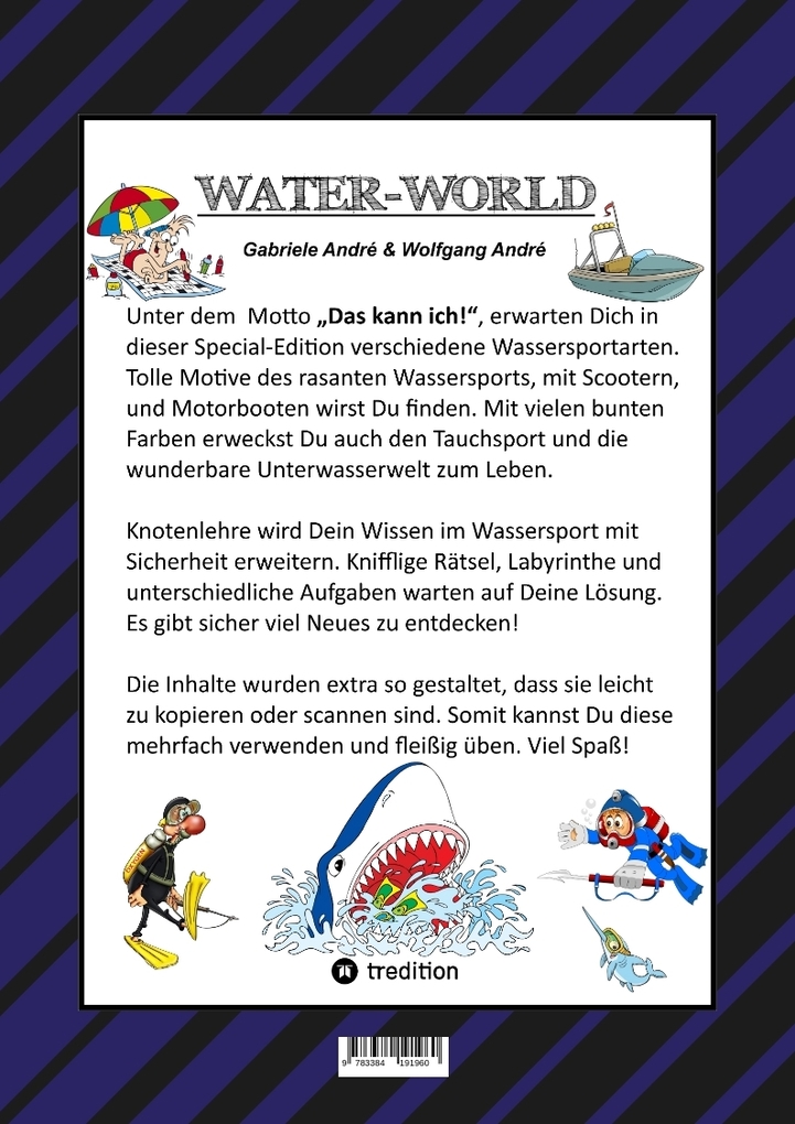 Weitere Ansicht: CRAFTBOOK - 200 SEITEN SPECIAL-EDITION - RASANTER WASSERSPORT - JETSKI - MOTORBOOTE - KNOTEN - KNIFFLIGE RÄTSEL | Gabriele André, Wolfgang André