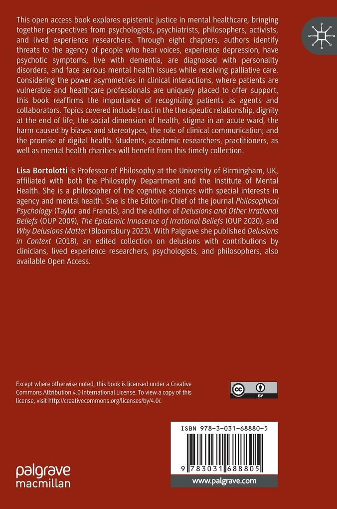 Weitere Ansicht: Epistemic Justice in Mental Healthcare