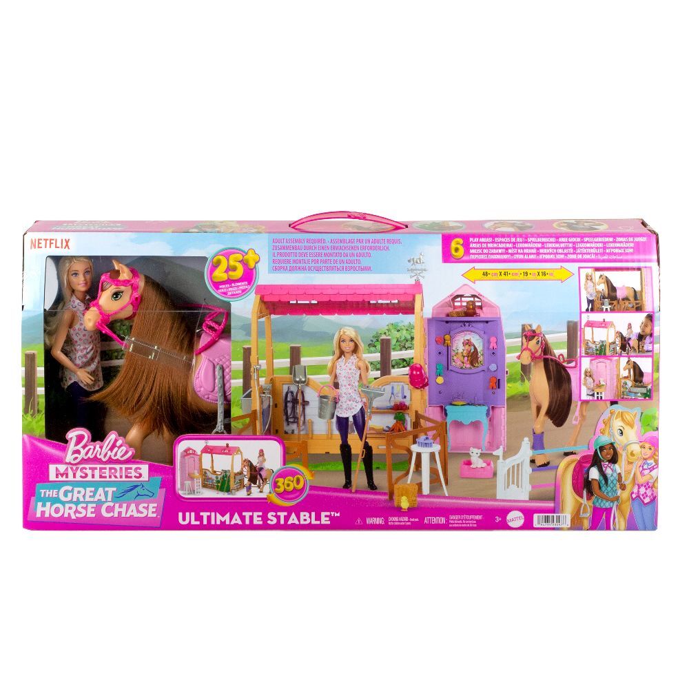 Produktbild: Barbie Mysteries: Das geheimnisvolle Pferdeabenteuer - Pferdestall-Spielset mit Puppe