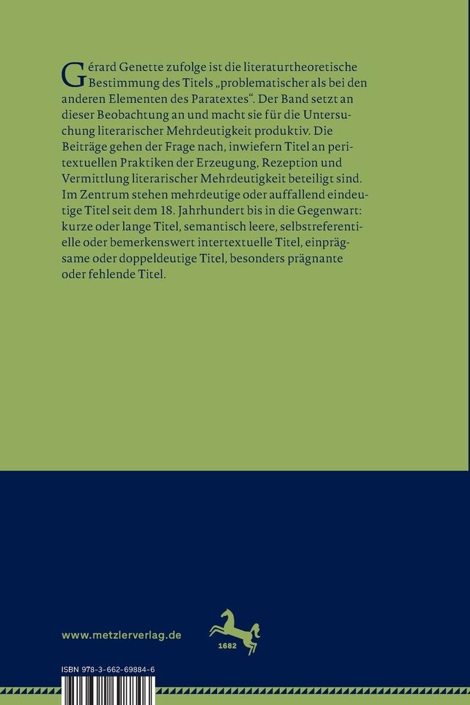 Weitere Ansicht: Mehrdeutige Titel