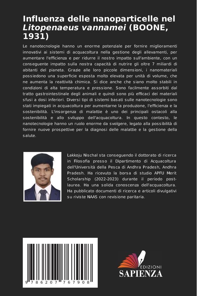 Weitere Ansicht: Influenza delle nanoparticelle nel Litopenaeus vannamei (BOONE, 1931) | Lakkoju Nischal, A. Chandrasekhara Rao, P. Ramesh, Mr. Lakkoju Nischal, Mr. P. Ramesh