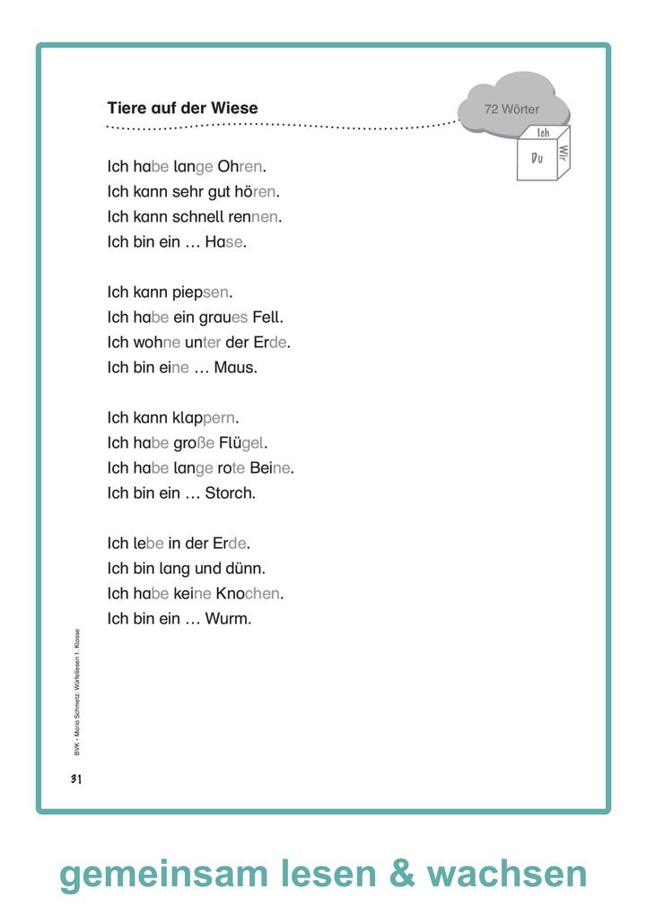 Weitere Ansicht: Würfellesen - 1. Klasse | Maria Schmetz