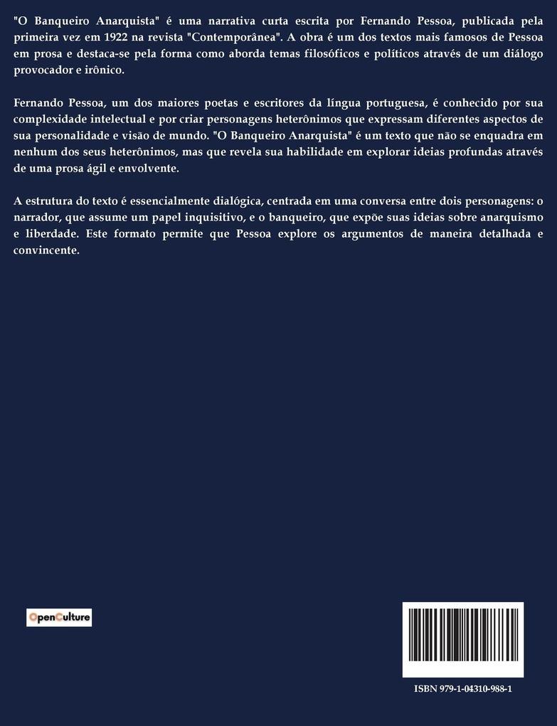 Weitere Ansicht: O Banqueiro Anarquista | Fernando Pessoa