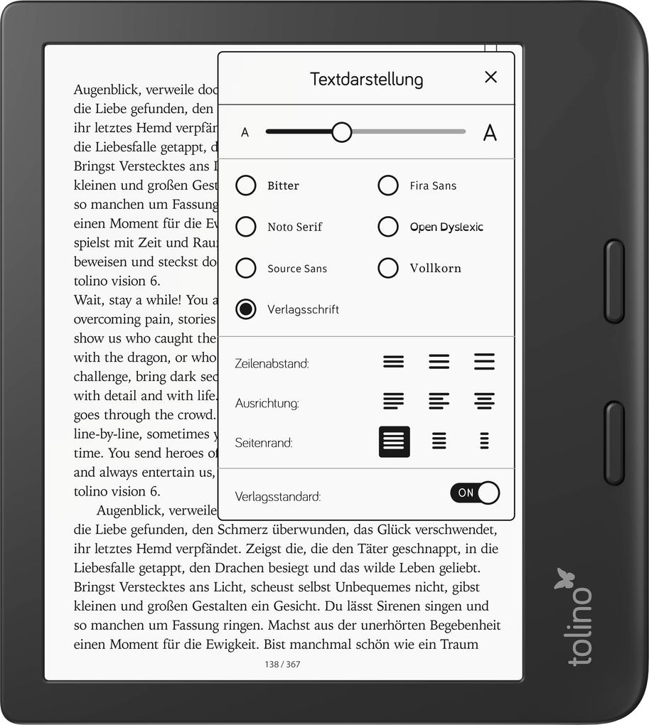 Weitere Ansicht: tolino vision 6