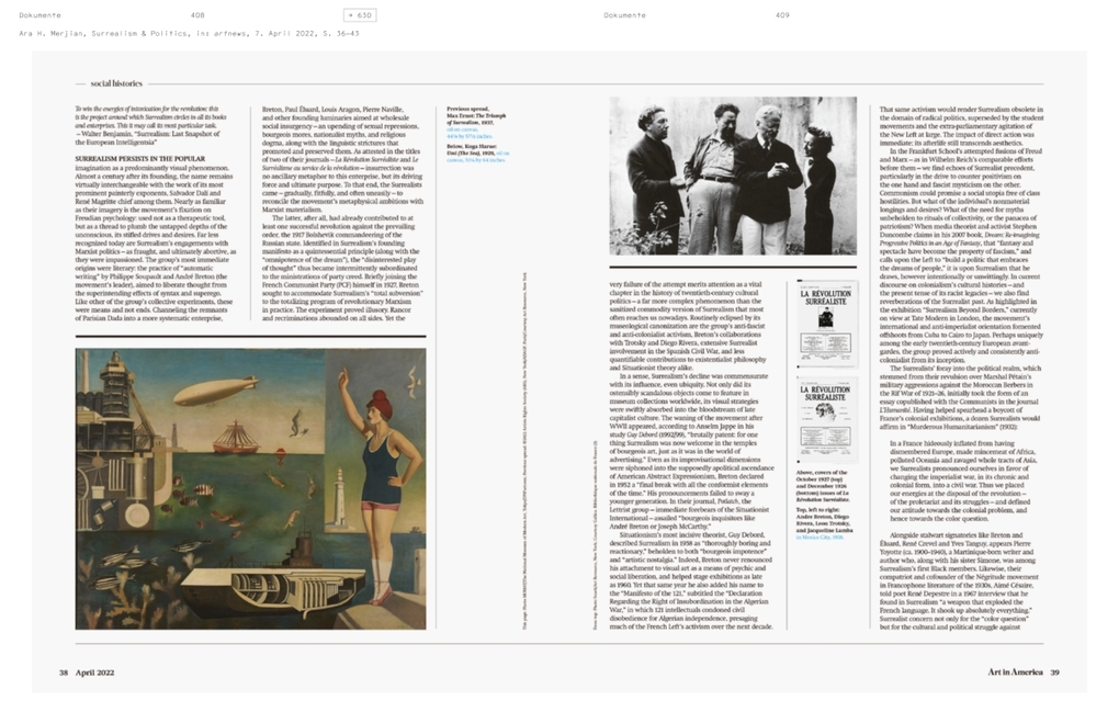 Weitere Ansicht: Surrealismus + Antifaschismus - eine Anthologie. Der Katalog zur preisgekrönten Ausstellung im Münchner Lenbachhaus. AICA-Auszeichnung "Besondere Ausstellung" | magma design studio