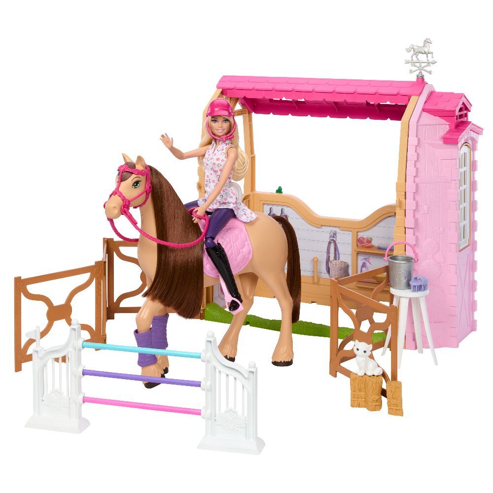 Weitere Ansicht: Barbie Mysteries: Das geheimnisvolle Pferdeabenteuer - Pferdestall-Spielset mit Puppe