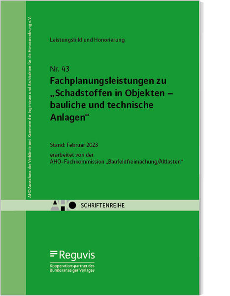 Produktbild: Fachplanungsleistungen zu "Schadstoffen in Objekten - bauliche und technische Anlagen" (Bundle)