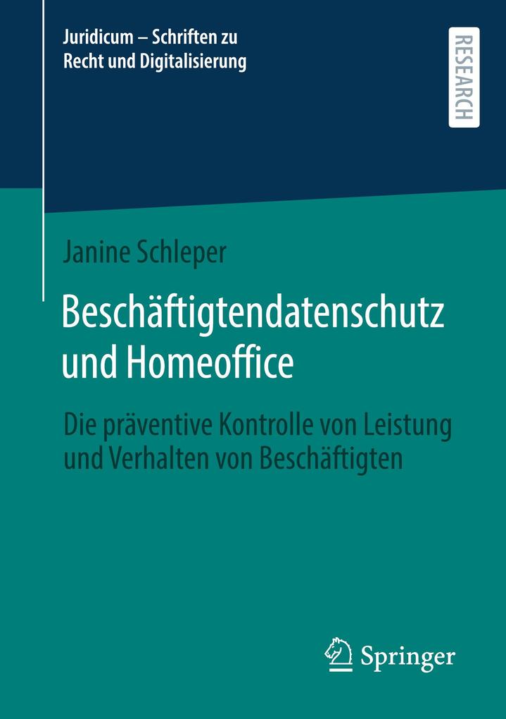 Produktbild: Beschäftigtendatenschutz und Homeoffice | Janine Schleper