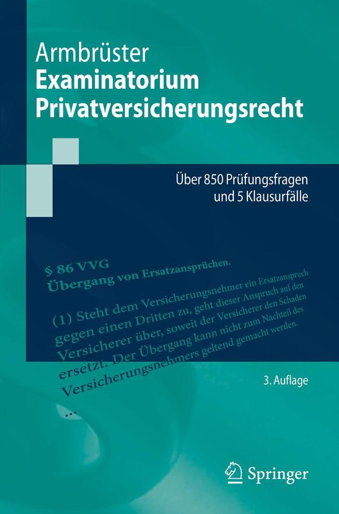Produktbild: Examinatorium Privatversicherungsrecht | Christian Armbrüster