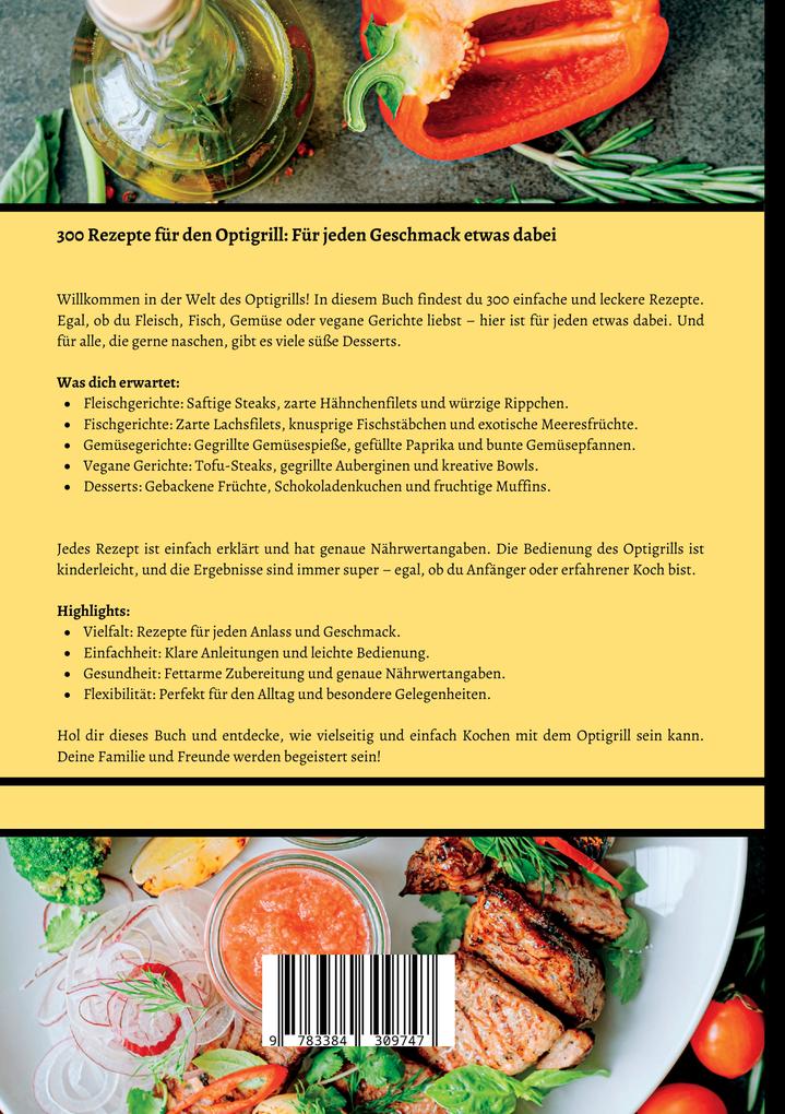 Weitere Ansicht: Optigrill Kochbuch- 300 leckere Rezepte für den Optigrill | Nina Wanner