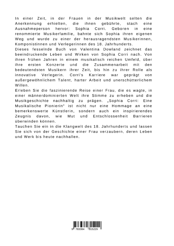 Weitere Ansicht: Sophia Corri: Eine Musikalische Pionierin | Valentina Dowland