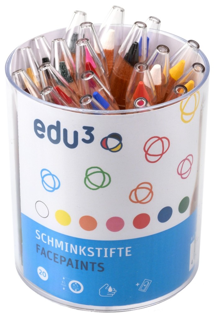 Weitere Ansicht: edu³ Schminkstifte rund 20er Becher Set + Spitzer