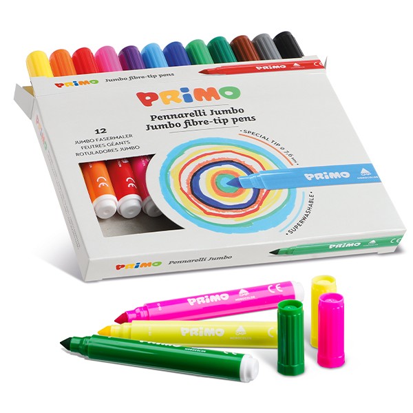 Weitere Ansicht: PRIMO JUMBO Fasermaler, 12er Set