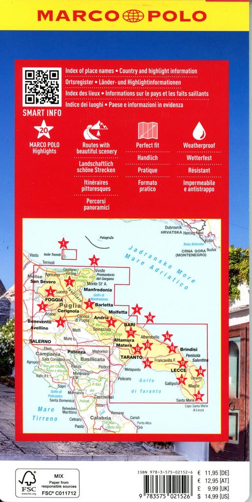 Weitere Ansicht: MARCO POLO Reisekarte Italien 11 Apulien 1:200.000