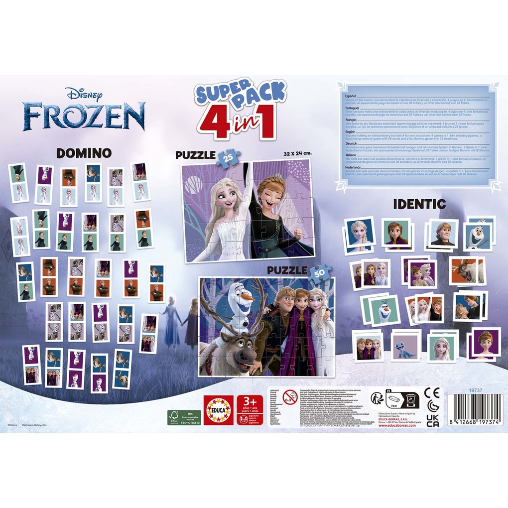 Weitere Ansicht: Educa - Disney - Frozen Superpack 4 in 1 | Disney