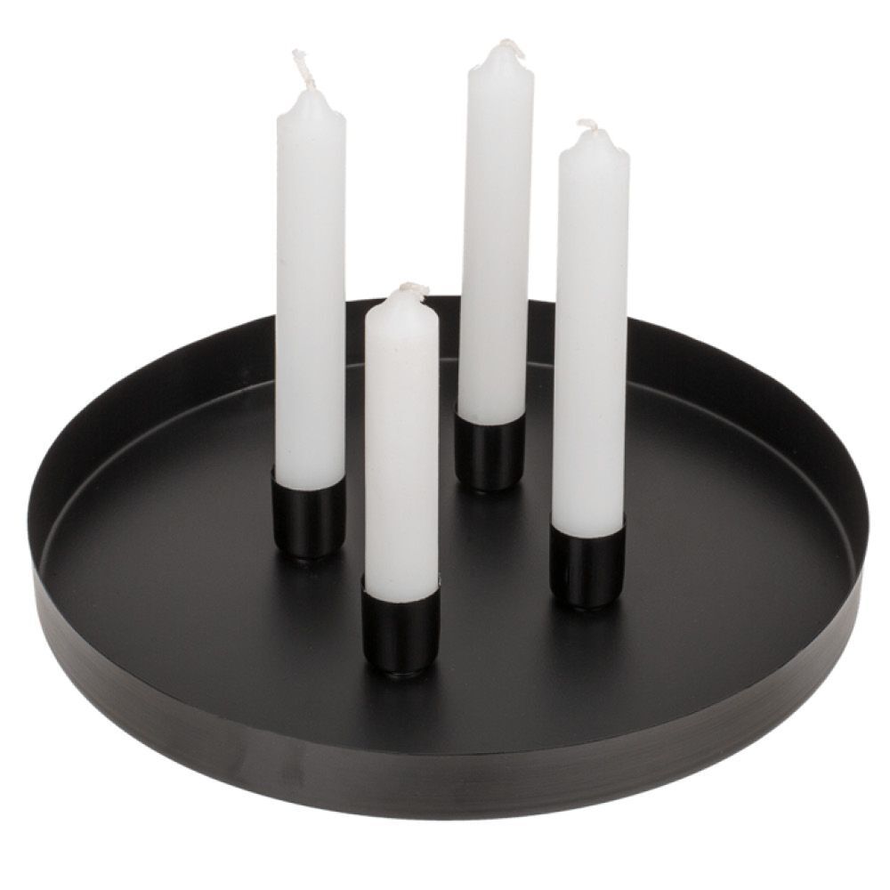 Produktbild: Metalltablett mit 4 magnetischen Kerzenhaltern