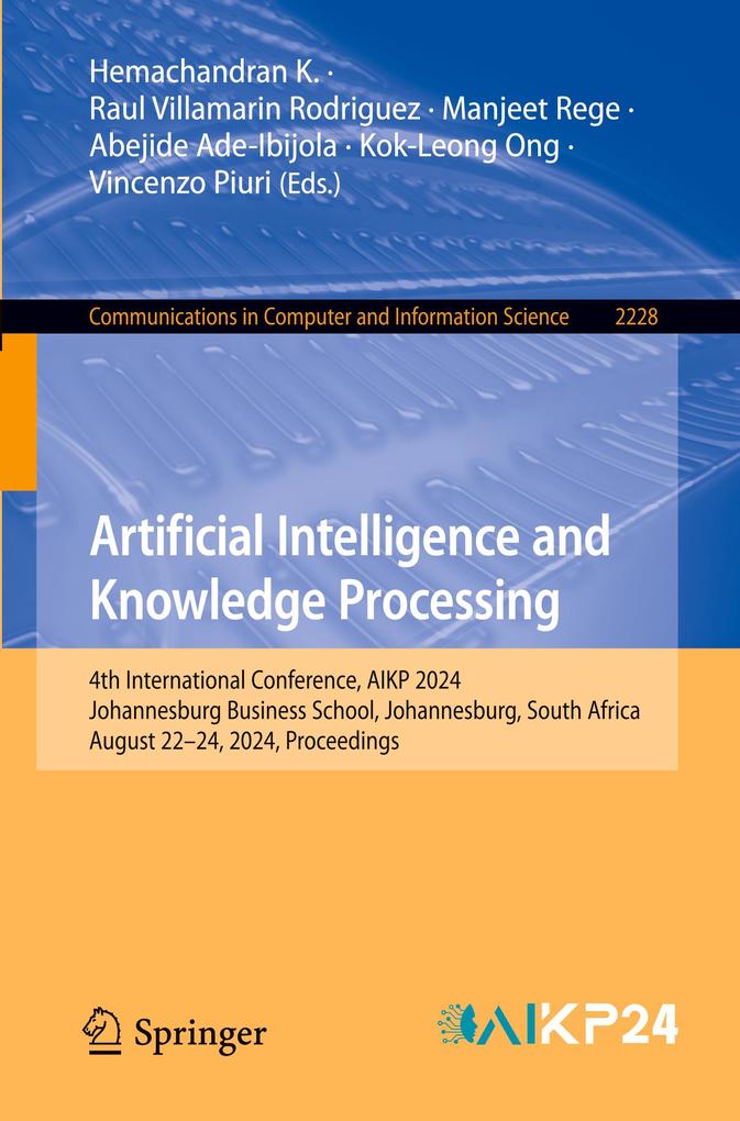 Produktbild: Artificial Intelligence and Knowledge Processing