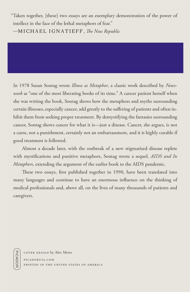 Weitere Ansicht: Illness as Metaphor and AIDS and Its Metaphors | Susan Sontag