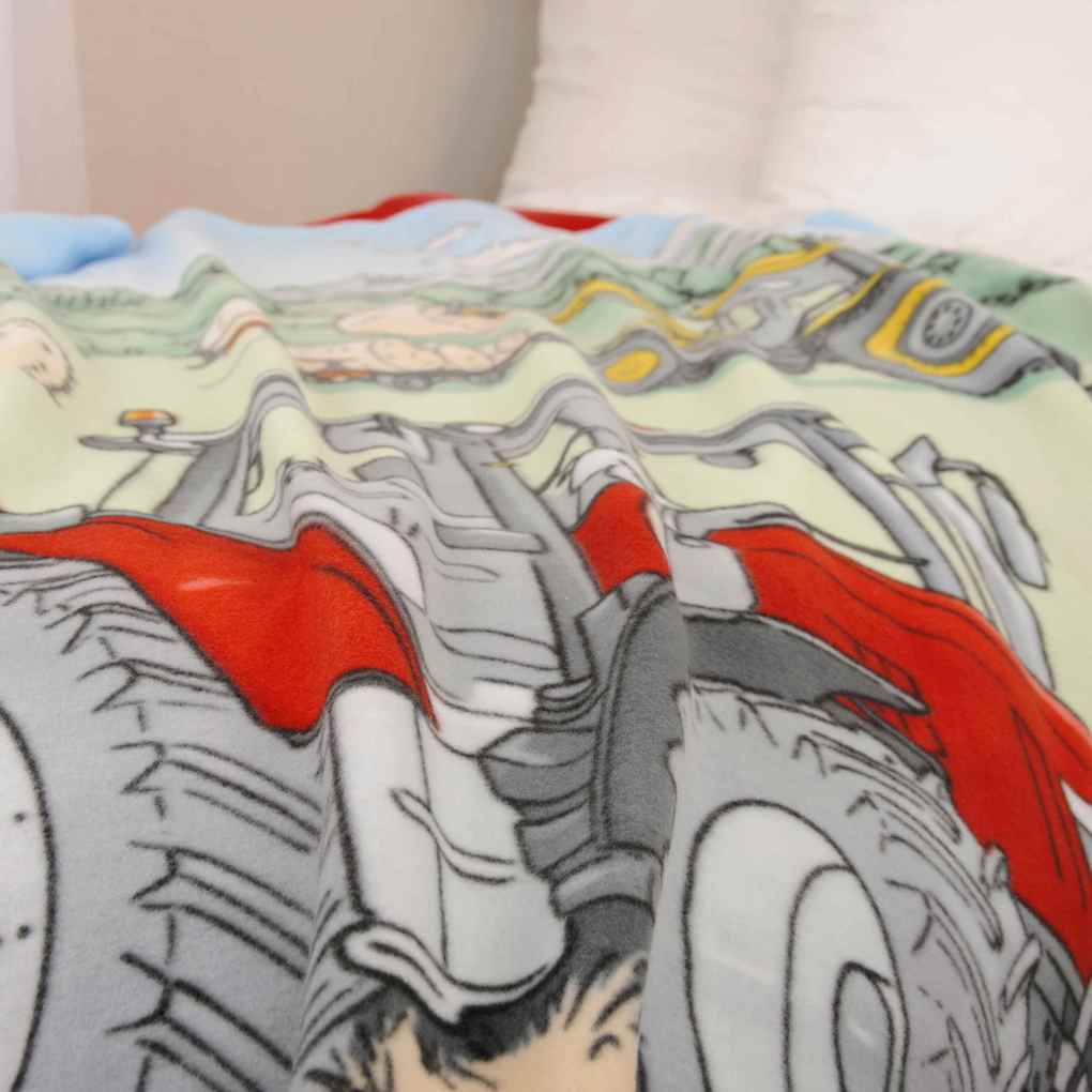 Weitere Ansicht: Young Collection 7551201035 - Traktor Fleecedecke, 130x160 cm, 100% Polyester
