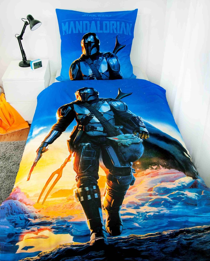 Weitere Ansicht: Star Wars 4477613050 - The Mandalorian Bettwäsche, 80x80 cm + 135x200 cm, 100% Baumwolle