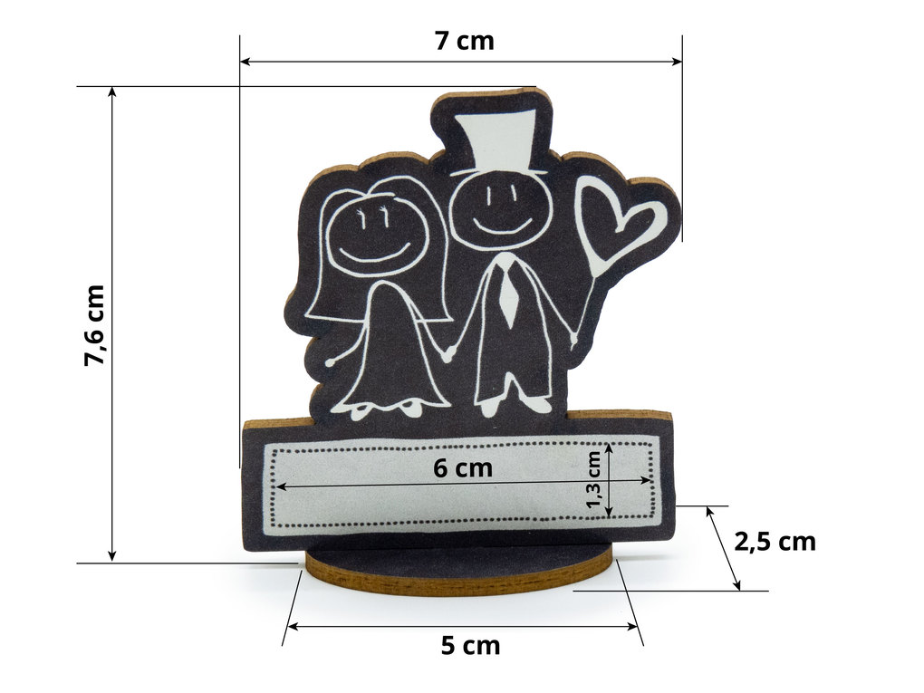 Weitere Ansicht: familiawedding 10 Tischkarten zur Hochzeit black doodle Paar-Design