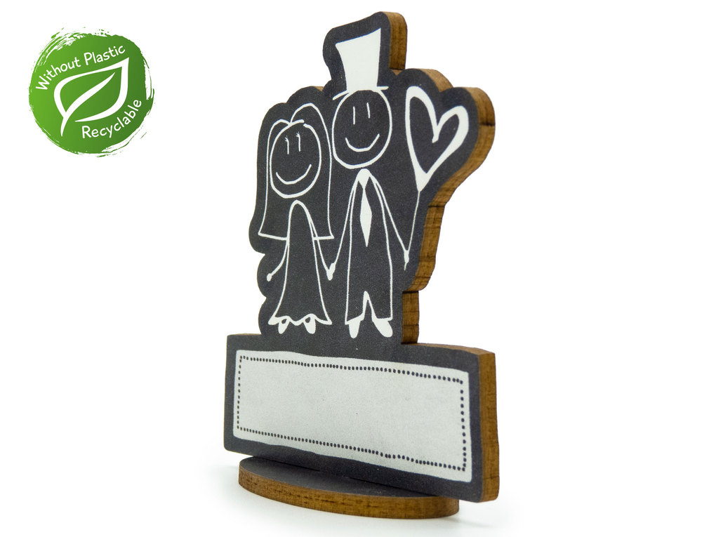 Weitere Ansicht: familiawedding 10 Tischkarten zur Hochzeit black doodle Paar-Design