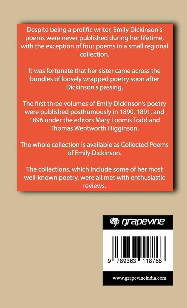 Weitere Ansicht: The Complete poems of Emily Dickinson | Emily Dickinson