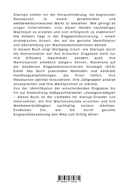 Weitere Ansicht: Startup-Wachstum durch Engpassfokussierung | Wolfgang Urech