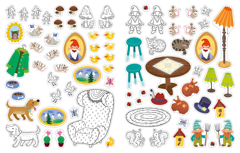 Weitere Ansicht: Mein Ausmalstickerbuch - Zwergenhaus