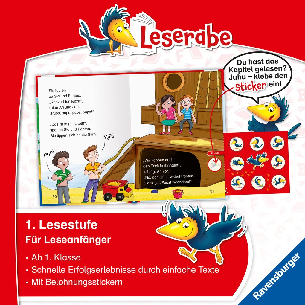 Weitere Ansicht: Leserabe 1. Lesestufe - Pups-Alarm! | Martin Klein