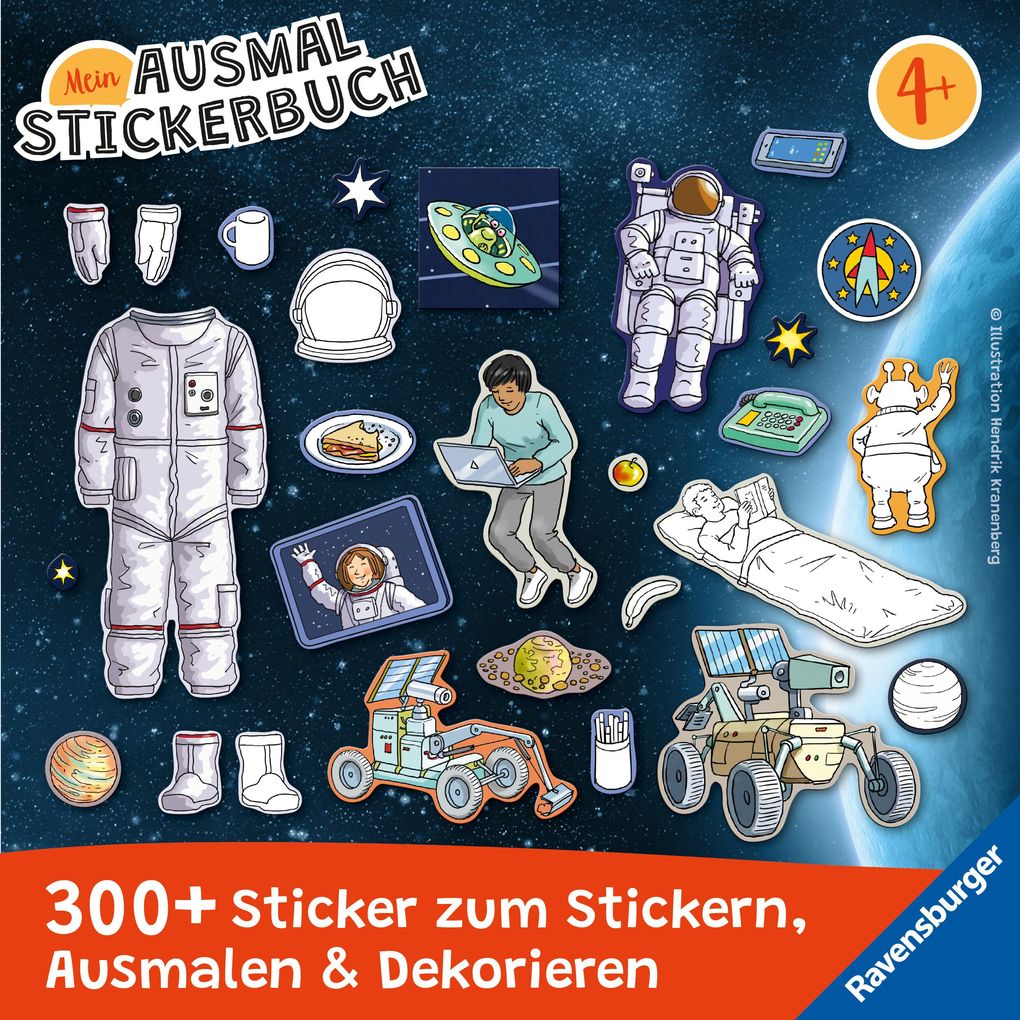 Weitere Ansicht: Mein Ausmalstickerbuch - Weltraum | Elena Bruns