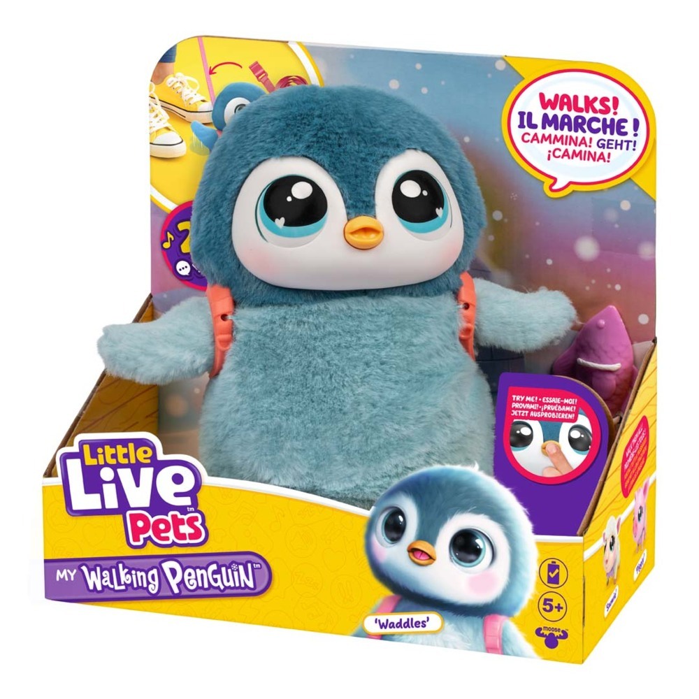 Produktbild: Moose Toys 300213 - Little Live Pets, My Walking Penguin, 25+ Geräusche, Leine & Snack