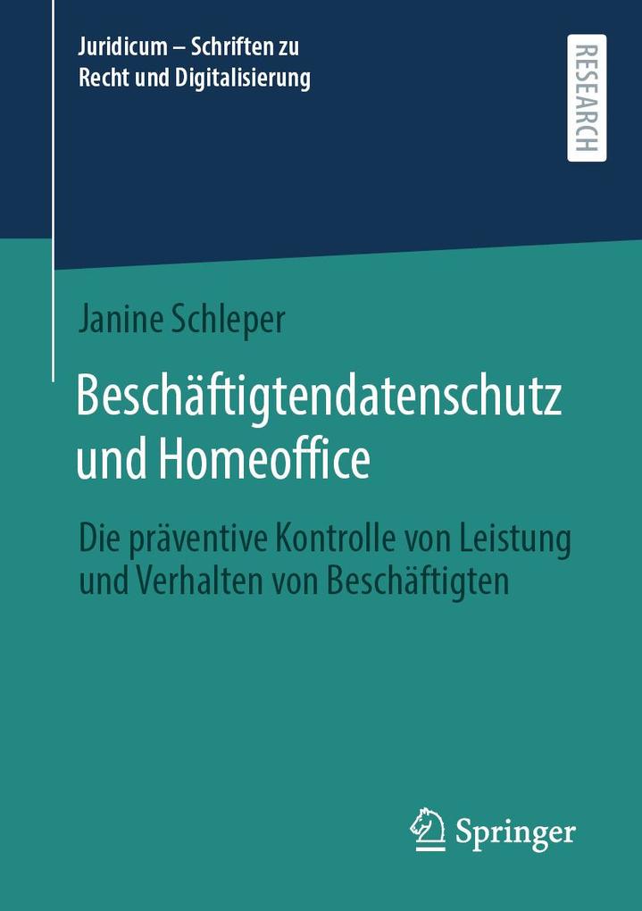 Produktbild: Beschäftigtendatenschutz und Homeoffice | Janine Schleper