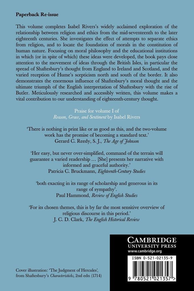 Weitere Ansicht: Reason, Grace, and Sentiment | Isabel Rivers